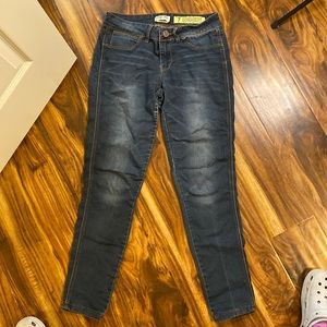 Indigo Rein Dark-Wash Mid-Rise Skinny Jeans